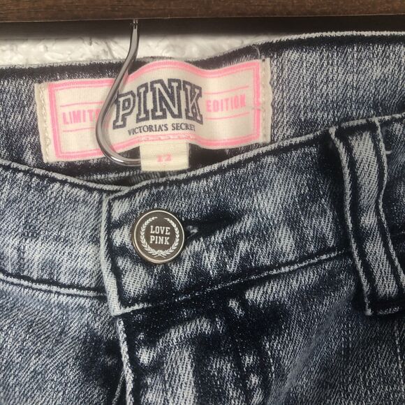 Denim By PINK Brand Women Straight Leg Jeans Size 12 Light Wash - Picture 4 of 8